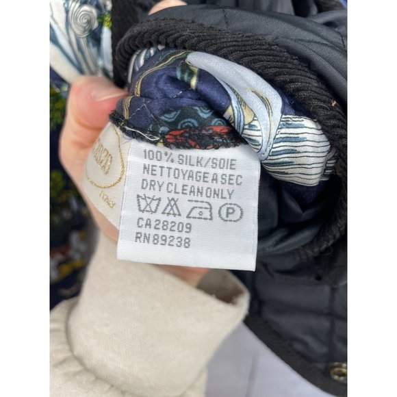 Loranzo Italy 100% Silk Quilt Jacket One Size RARE - Picture 10 of 12